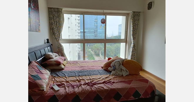 2.5 BHK semi furnished flat for lease in Godrej The Trees
