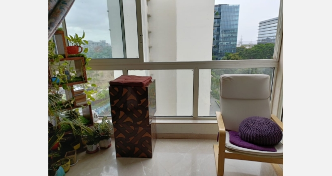 2.5 BHK semi furnished flat for lease in Godrej The Trees