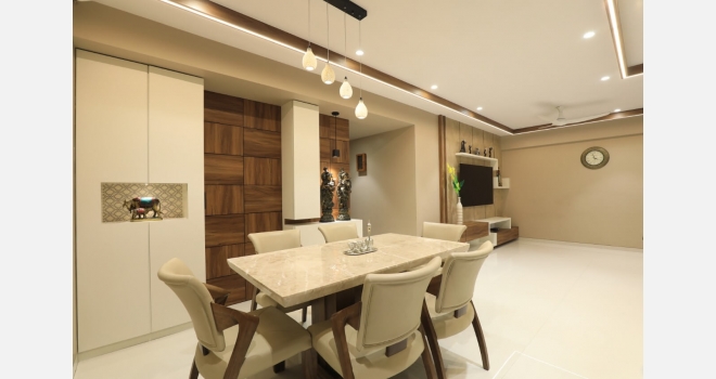 3 BHK resale flat interior done up in Hiranandani Gardens, Powai